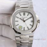 Swiss Grade Patek Philippe Nautilus PPF Factory Cal324 Watch Stainless Steel White Dial